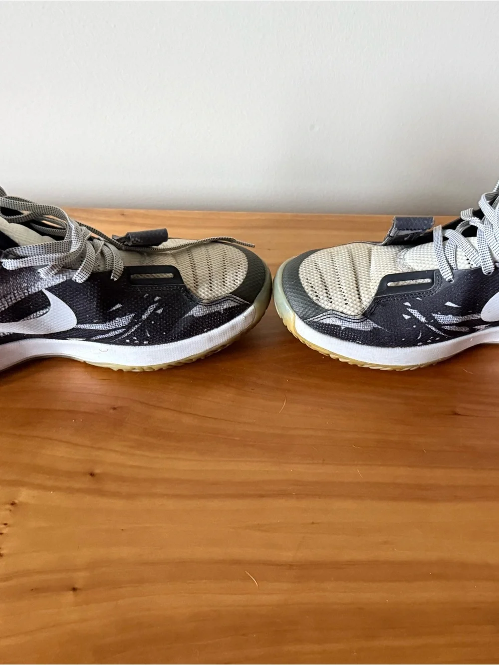 Nike Black and Cream Men's Training Sneakers